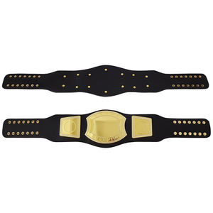 Adult Heavyweight Custom Championship Trophy Belt Brass Zinc Alloy <b>Plate</b> Personalized <b>Name</b> Leather Strap Boxing Sports Award - Product Image 2