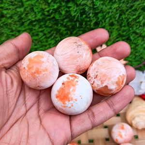 Chakralume Sphère de cristal naturelle en scolecite pêche, pierre de guérison polie, Reiki, méditation, énergie, décoration Feng Shui, vente en gros - Product Image 5