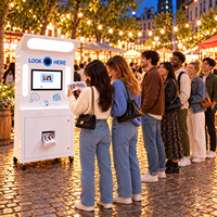 Machine Photobooth Commerciale Tout-en-un avec Imprimante d'Autocollants en Libre-Service pour Salles d'Arcade, Centres Commerciaux, Événements, Mariages et Fêtes
