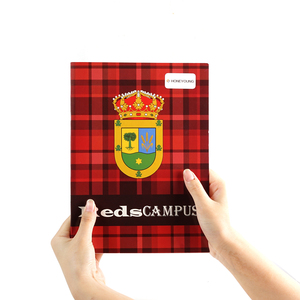 Branded Reds CAMPUS Plaid Journal avec emblème avec couverture feuilles doublées - Product Image 1