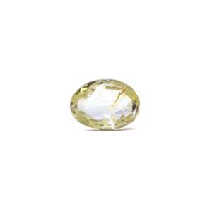 Handcrafted 4.05 Carat Oval Faceted Yellow Sapphire Loose Gemstone for Fine Jewelry - Product Image 1