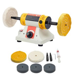 Lucidatrice da banco da 1/2 HP, 0-8000 RPM, per metalli, con 2 ruote in cotone da 4 pollici e 3 accessori da 3 pollici - Product Image 1