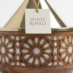 Premium Durable Insulated Arabic Style Hotpot <b>Serving</b> <b>Dish</b> Luxury Wooden Casserole Buffet <b>Set</b> Stainless Steel Lid Eco-Friendly - Product Image 2