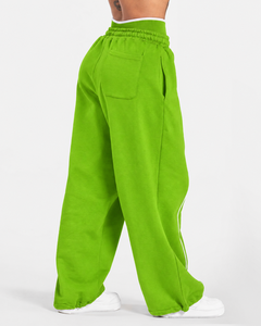 <b>Women's</b> Contrastline Full Zip Tracksuit Two Piece Casual Outfit Relaxed <b>Jacket</b> And Wide Leg Pants Matching Apparel Set Style - Product Image 6