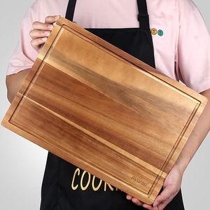 Taglieri in Legno Massello di Acacia, Decorazione per Cucina, Tagliere per Salumi, Formaggi, Carne, Pizza e Pane - Product Image 3