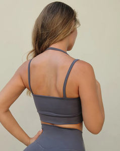 Sujetador Deportivo Simple de Alta Calidad para Mujer, Cuello Redondo, para Gimnasio y Yoga, Ligero, Sin Costuras, Transpirable, Resistente al Viento, con Soporte Alto y Ajustable - Product Image 5