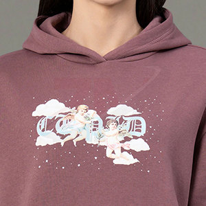 Sweat à capuche décontracté pour femme, style streetwear, avec imprimé de dessin animé, poche avant, manches longues, en coton, style automne - Product Image 3