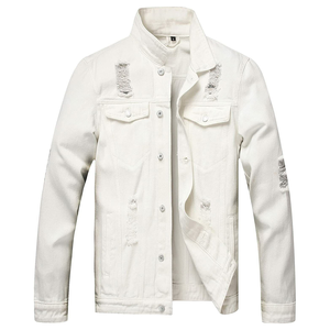 Eco Friendly Men Denim Jacket Vintage Washed <b>Fabric</b> Breathable Winter 100% Polyester fiber filling Denim Jacket OEM - Product Image 1