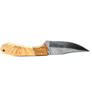Couteau de chasse en acier Damas avec étui en cuir, fait main, pour le camping en plein air, outil utilitaire de bushcraft, cadeau haut de gamme pour lui - Product Image 3