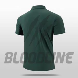 Polo de Manga Corta para Hombre Bloodline, Color Sólido, Tejido de Punto, Secado Rápido, Corte Regular, Marrón - Product Image 5