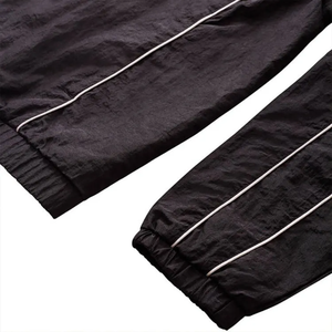 Conjunto Deportivo para Hombre, Color Negro, con Capucha, Chaqueta con Cremallera de Manga Larga, Pantalones, Color Sólido, Ropa Casual, Material de Algodón Transpirable - Product Image 3