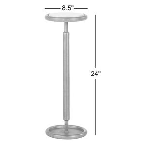 Elegante Mesa Auxiliar con Pedestal y Base de Anillo Estable, Mesa Lateral Compacta de Lujo con Base Cilíndrica para Bares - Product Image 4