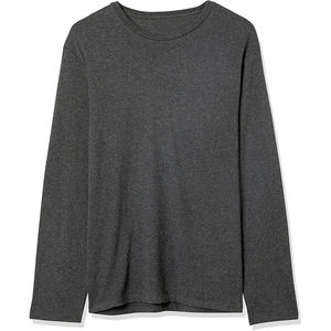 เสื้อยืดแขนยาวคอกลมผ้าฝ้ายคุณภาพสูง 100% สีดำสำหรับผู้ชาย ผู้ผลิตเสื้อยืดแขนยาวเนื้อหนา เสื้อยืดผู้ชาย - Product Image 4