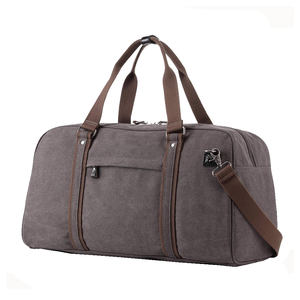 Sac de rangement pour bagages personnalisé de haute qualité, logo personnalisé, sac de voyage portable en toile vintage pour hommes, sac de voyage de type duffle - Product Image 1