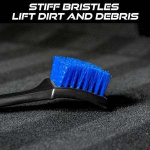 Brosse de nettoyage et de récurage pour tapis, noire et bleue, 8,3 x 2,5 pouces, pour l'intérieur de la voiture et la maison, brosses de lavage auto 8,3 x 2,5 pouces - Product Image 2