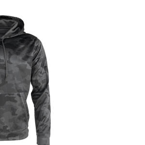 Sweat-shirt à capuche zippé noir pour homme, 100% coton, camouflage, logo personnalisé, broderie 3D, saison hiver, 1 pièce - Product Image 2