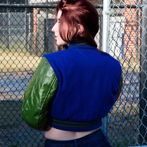 Chaqueta Corta Estilo Universitaria para Mujer, Color Azul Rey y Verde, Estilo Bomber, Mangas de Cuero Sintético, Ropa Exterior Informal, Moda Femenina - Product Image 5