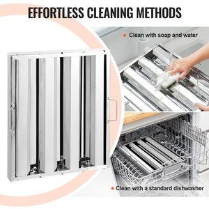 Filtri per Cappe da Cucina Commerciali in Acciaio Inossidabile 15.5W x 19.5H Pollici, Filtri Antigrasso per Cappe da Ristorante, Ricambi per Cappe da Cucina - Product Image 5