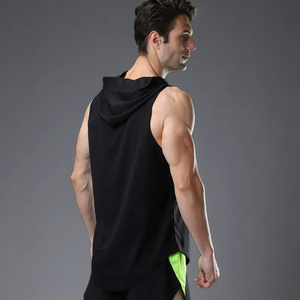 Débardeur de sport athlétique sans manches pour homme, style vintage uni, imprimé personnalisé avec perles sur le devant, séchage rapide, faible MOQ, vente en gros - Product Image 3