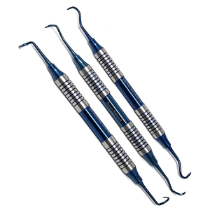 Kit de détartreur parodontal 3 pièces, revêtement en titane bleu premium H6/H7/204S et combo Montana Jack, réutilisable, ultra-léger - Product Image 1