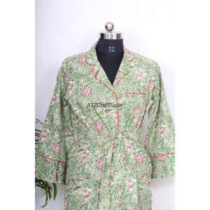 เดรสเชิ้ตผ้าฝ้ายแท้ 100% คอวี แขน 3/4 ติดกระดุมด้านหน้า สไตล์เซ็กซี่เข้ารูปทรงบอดี้คอน เหมาะสำหรับงานกลางคืนหรืองานทางการ ลายพิมพ์บล็อกด้านหน้า - Product Image 6