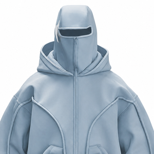 Glory Custom Graphic balaclava Zipper Hoodie 100% Cotton <b>Fabric</b> New Trendy Look Custom Logo Printed Hoodie For Unisex wear - Product Image 3