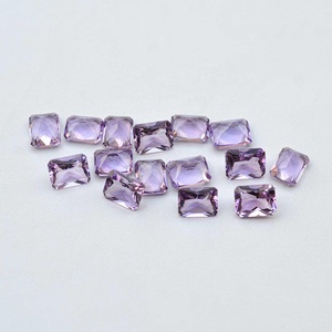 4x6mm Natural Rose De France Rosa amatista facetada Octágono princesa corte piedra preciosa suelta para joyería precio de fábrica al por mayor - Product Image 3