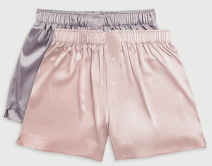 High Waist Breathable Woven <b>Silk</b> Satin Women Shorts <b>Skirts</b> Solid Color Elastic Waist Casual Loose Fit for Brown - Product Image 4