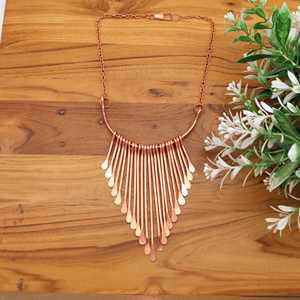 Fancy designer pure <b>copper</b> necklace <b>jewellery</b> set, stylish <b>jewellery</b> for wear on special occasion. - Product Image 3
