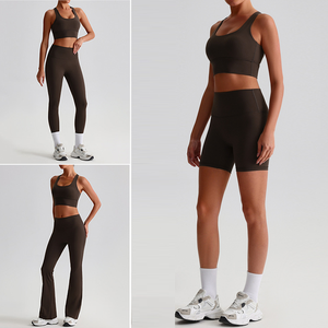 Sujetador deportivo de cuello cuadrado de alta sujeción con espalda cruzada para yoga y fitness, con logo personalizado, push-up, tops de gimnasio para mujer - ¡Gran oferta! - Product Image 3