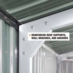 Garage in Metallo TMG MS1320A da 240 mq, 13FT X 20FT, Doppie Porte Frontali, Altezza Massima 7FT 9", Telaio Porta Laterale in Lega PVC - Product Image 6