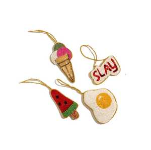 NOUSHAD HANDICRAFTS พวงกุญแจใส่เหรียญแบบคลาสสิก ลายวงกลม ลูกปัดแก้ว สายผ้าแคนวาส น้ำหนักเบา รุ่น NH-796 - Product Image 2