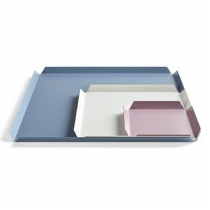 Bandeja de Servir Rústica de Metal Galvanizado con Asa de Madera, Bandeja Decorativa Redonda de Varios Niveles para Decoración de Mesa de Cocina y Hogar - Product Image 2