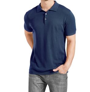 Polo de haute qualité pour hommes 100% coton tricoté décontracté Golf Polo T-Shirt pour hommes - Product Image 3