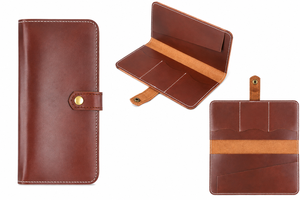 Genuine Leather Short Vintage Passport <b>Wallet</b> with <b>RFID</b> Blocking-Custom Logo OEM ODM Wholesale - Product Image 2