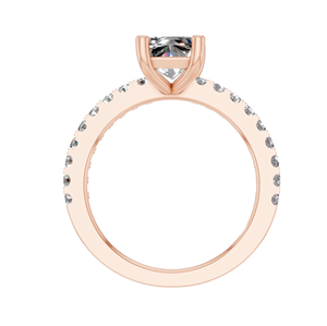 Anillos de Boda con Diamantes Corte Princesa, Certificado GRA, Joyería para Mujer con Incrustaciones de Diamantes, Anillo de Compromiso de Plata 925 con Moissanita para Mujer - Product Image 2