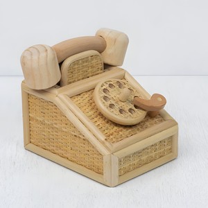 Juguetes de teléfono para niños hechos en Vietnam, teléfonos de ratán tejidos a mano, juguetes ecológicos para niños. - Product Image 1