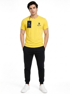 Camiseta Personalizada para Hombre de Poliéster/Algodón, Súper Suave, Transpirable, Cuello Redondo, Manga Corta, Diseño Sólido, Tejido Ecológico de Secado Rápido - Product Image 2