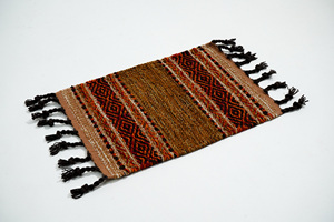 Handwoven Cotton Chenille <b>Mats</b> Wholesale Teal Blue Home Decor Living Room Bedroom Manufacturer India - Product Image 3