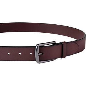 Cinturón de Cuero Genuino para Hombre con Hebilla Simple Mate, Estilo Elegante para Uso Diario, Ajuste Perfecto para Ocasiones Casuales - Product Image 3