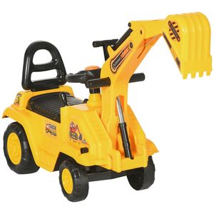 Escavatore Cavalcabile 2-in-1 con Carrello e Clacson Giocattolo per Bambini - Product Image 1