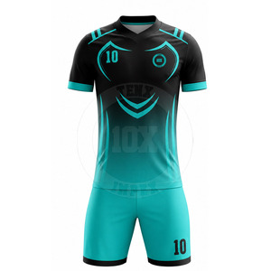 ชุดฟุตบอลพรีเมียม OEM เสื้อฟุตบอลแบบกำหนดเอง กางเกงขาสั้น ระบายอากาศ แห้งเร็ว ชุดทีมแบบซับลิเมชั่น - Product Image 2
