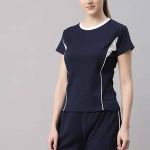 Camisetas de Verano al por Mayor para Mujer, Casuales, de Manga Corta, Cuello Redondo, Transpirables, de Secado Rápido, Ecológicas, de Alta Calidad, Poliéster/Algodón - Product Image 3