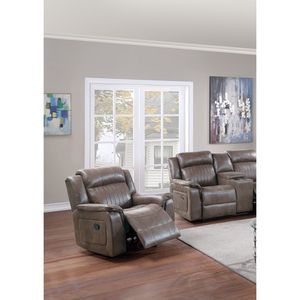 Poltrona Reclinabile Elettrica Contemporanea 1 pz in Similpelle Traspirante Color Caffè Scuro per Arredamento Soggiorno - Product Image 3