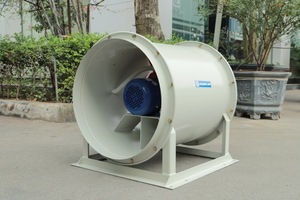 Ventilateur axial électrique 380V à roulement à billes OBM en métal pour l'extraction des fumées et des gaz dans les sous-sols, haute température - Product Image 5