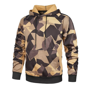 Sudadera con Capucha de Forro Polar Azul Camuflaje para Invierno, 100% Algodón, Transpirable, Ecológica, Gruesa, para Hombre - Product Image 4