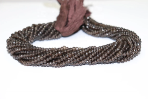 Qualité AAA 3.5-4mm Quartz fumé perles rondelle à facettes 13 pouces brin pour la fabrication de bijoux pierres précieuses naturelles - Product Image 2