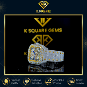 Nouvelle montre automatique à quartz en acier inoxydable avec bracelet carré, résistante à l'eau, analogique, de luxe, avec diamants en moissanite, pour unisexe - Product Image 4