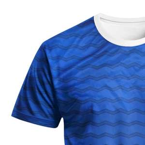 Maillots de football à manches courtes respirants, imprimés par sublimation, personnalisables à faible MOQ, avec logo et numéros d'équipe, 100 % polyester - Product Image 3
