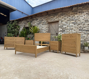 Bedroom set French Country Antique Wood Rustic Dining <b>Table</b> Solid Wooden Vietnam <b>Oak</b> Walnut Alder Acacia Pine - Product Image 2